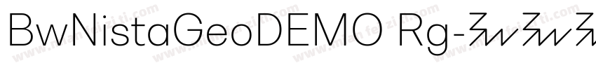 BwNistaGeoDEMO Rg字体转换